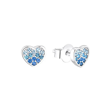 s.Oliver Ohrstecker 925 Sterling Silber Mädchen Kinder Ohrschmuck, mit Zirkonia synth., 0,6 cm, Silber, Herz, Kommt in Schmuck Geschenk Box, im Sale